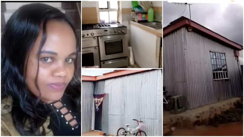 Lady Uses Roofing Sheets To Build House, Interior Design Video
