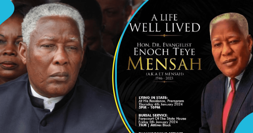 Et Mensah: State Burial Of Late Politician To Be Held