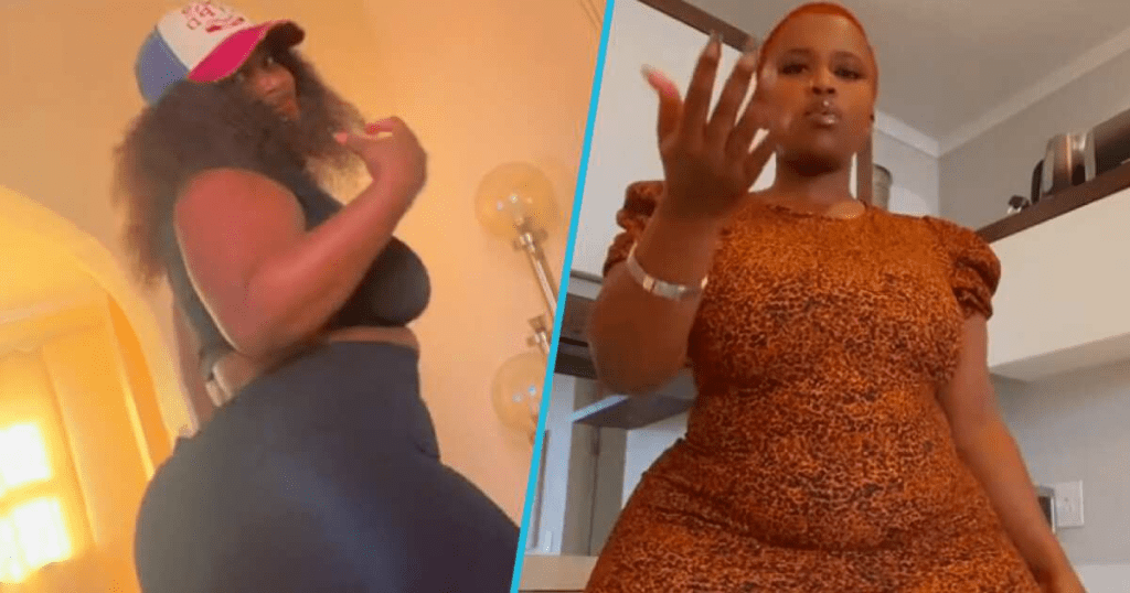 Plus Size Lady With Heavy Behind Shakes Her Hips As