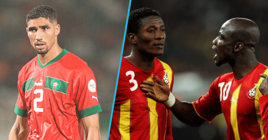 2023 Afcon: Asamoah Gyan Trends As Morocco's Achraf Hakimi Misses