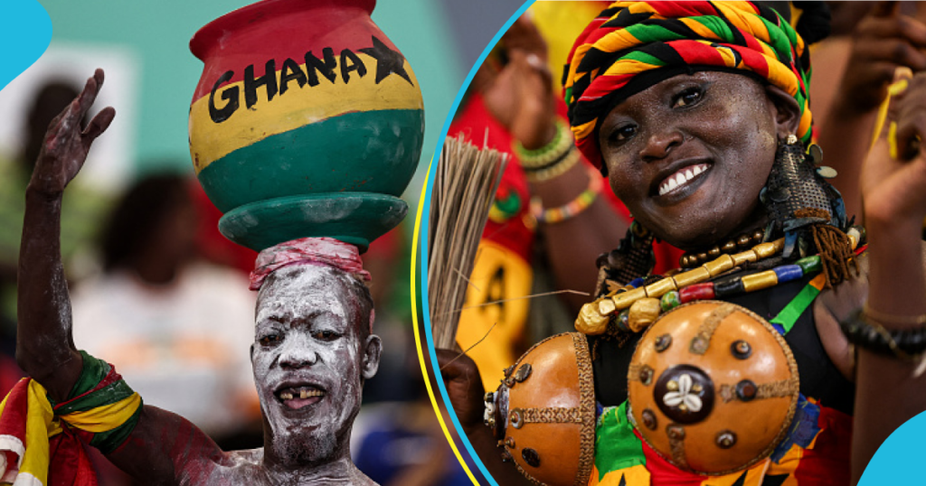 2023 Afcon: Stunning Costumes Worn By Ghana Supporters For Ghana
