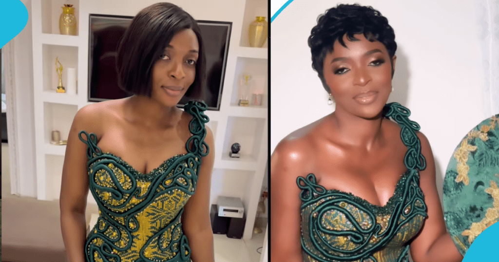 Ghanaian Bride With Charming Short Hairstyle With One Hand Sparkling