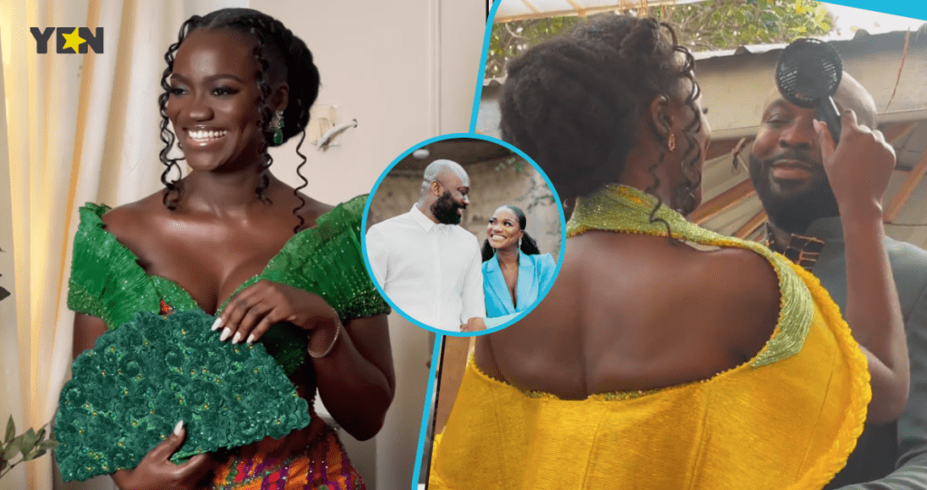 Ghanaian Twin Bride Looks Stunning In Classy Kente Dress With