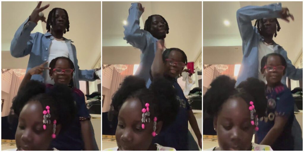Stonebwoy And His Son Dance While His Daughter Plays Songs