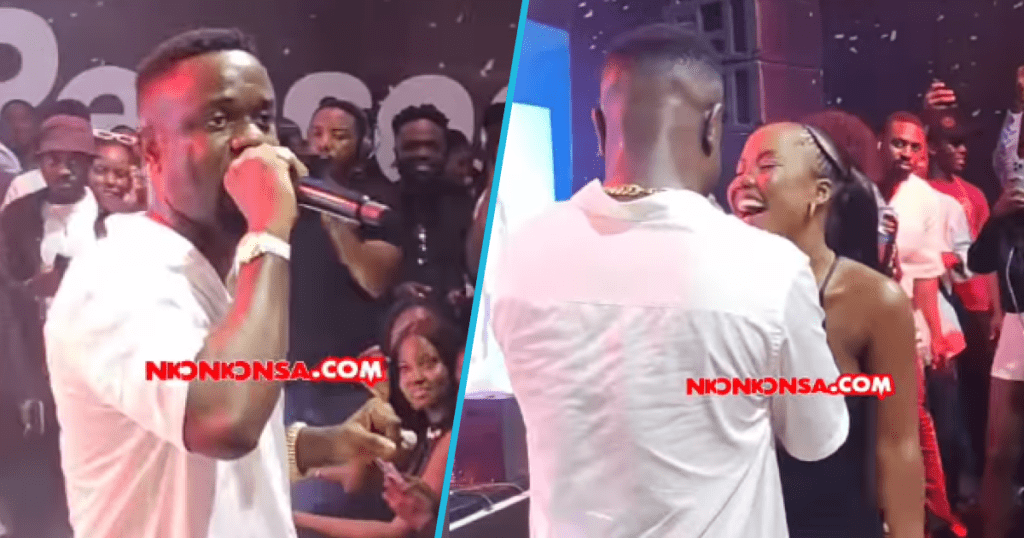 'low Budget Omah Lay': Sarkodie Vibes With Lady As Performs