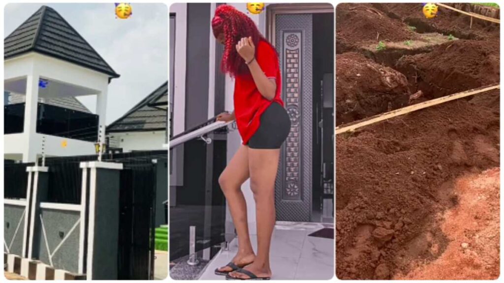 Lady Builds Huge House, Shows Her Progress From Start To