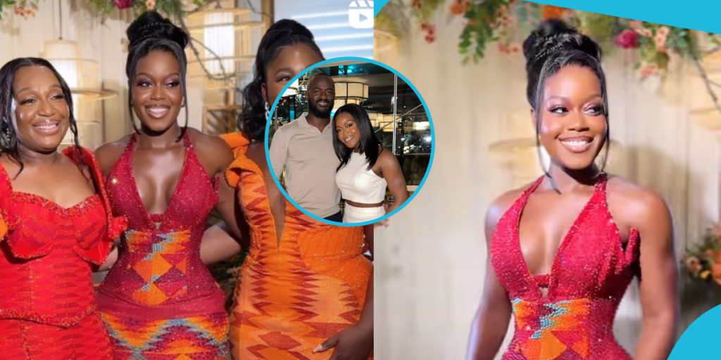 Ghanaian Bride Goes Braless As She Turns Heads In Pink