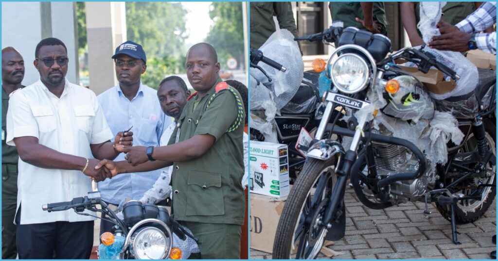 John Dumelo Donates Motorcycles, Street Lights To University Of Ghana