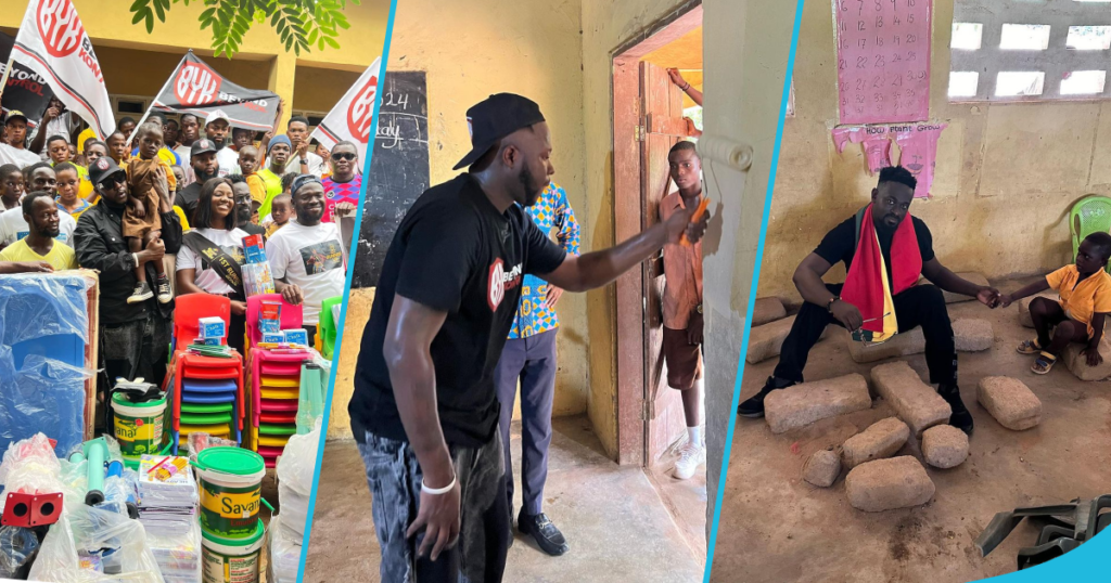 Medikal Donates Tables And Chairs To The School She Studies