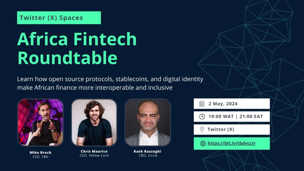 Tdb Hosts Twitter (x)space Discussion On Stablecoins And Digital Identity