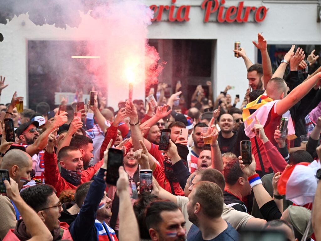 England And Serbia Fans Clash Ahead Of Euro 2024 Football