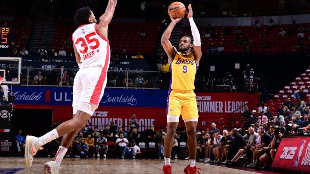 Lakers' Brony James Scores 12 As Shots Fall In Summer