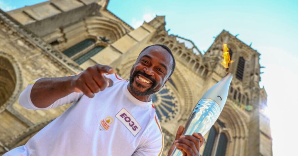 The Olympic Torch Lights Up The Streets Of The Aisne