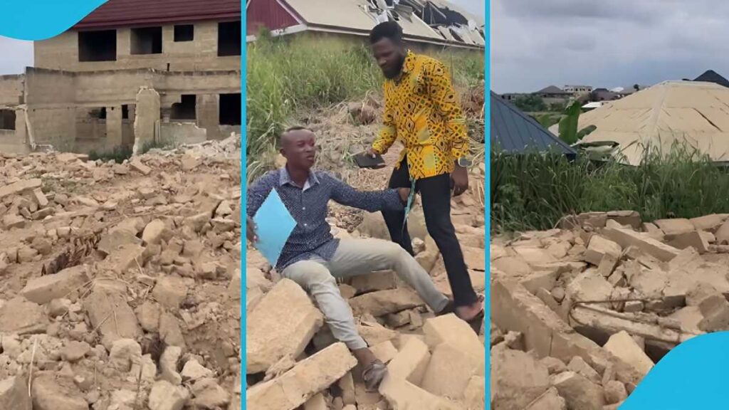 Ghanaian Shoemaker Cries As His Four Bedroom House Is Reportedly Demolished