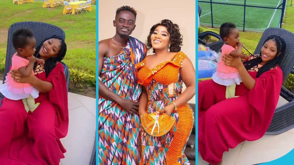 Lil Win's Wife Maame Serwaa Plays With Their Daughter In