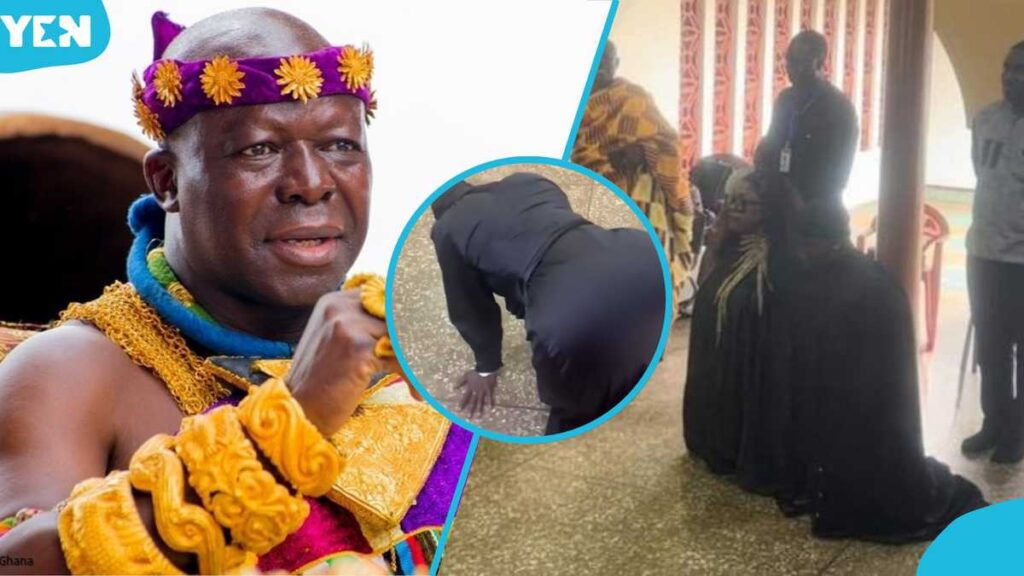 Mona Gucci And Afia Pokua Humiliated In Manhyia, Kneel To